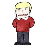 cartoon grinning man N137