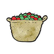 cartoon basket of apples N2