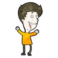 cartoon excited boy N229