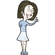 cartoon woman with idea N393