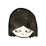 cartoon suspicious girl N17