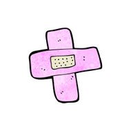 pink sticking plaster cartoon N3