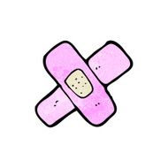 pink sticking plaster cartoon N4