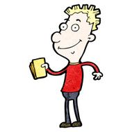 cartoon boy with tickets N6