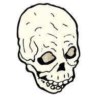Cartoon Skull N117