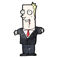cartoon excited man N160