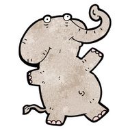 funny cartoon elephant N13