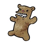 cartoon angry teddy bear