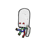 cartoon robot head N120