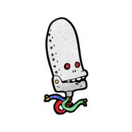 cartoon robot head N121