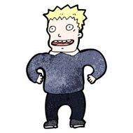 cartoon excited man N162