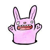 cartoon rabbit in hole N13