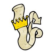 cartoon crown and scroll N7