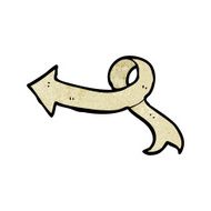 decorative scroll arrow cartoon N11