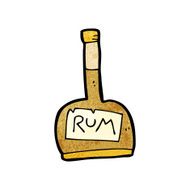 Cartoon Rum Bottle N23