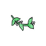 Cartoon Mistletoe N7