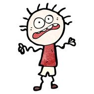 Cartoon Anxious Man N23