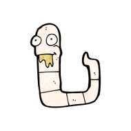 cartoon earthworm N8