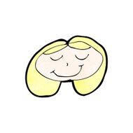 child&#039;s drawing of a smiling girl N2