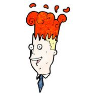 cartoon man with exploding head N22