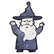 Cartoon Wizard Casting Spell N15