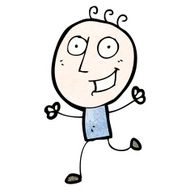 cartoon happy doodle man N28