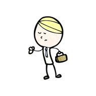 cartoon sensible office worker