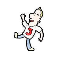 cartoon man in number three shirt N8