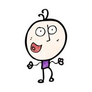 cartoon happy doodle man N29