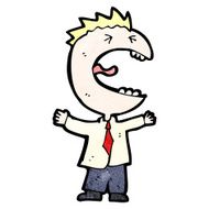 cartoon shouting office man N8