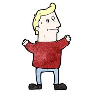 cartoon man raising arms N2