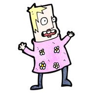 cartoon stressed woman N13