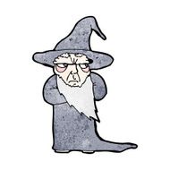 cartoon grumpy old wizard N2