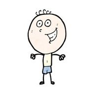 cartoon happy doodle man N30