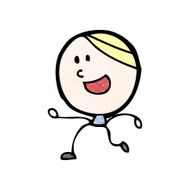 cartoon happy doodle man N31