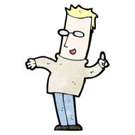 cartoon man with idea N245