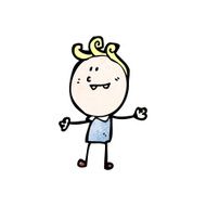 cartoon happy doodle man N32