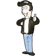 cartoon 1950's cool guy
