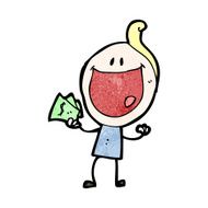 cartoon boy with cash N2