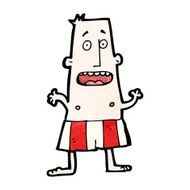 cartoon man in boxer shorts N12