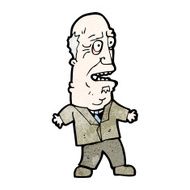 cartoon old man N43