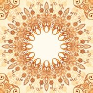 Ornate vintage circle pattern in mehndi style N7