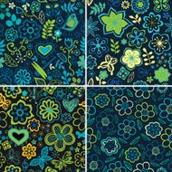 Nature Doodle backgrounds