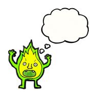 spooky flame cartoon N5