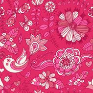 flower doodle background N2