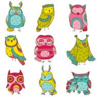 cartoon owls N19