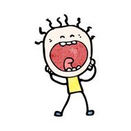 cartoon screaming doodle man N3