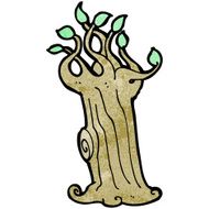 cartoon spooky tree N10