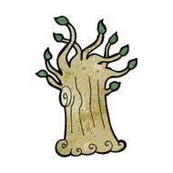 cartoon spooky tree N11