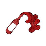 pouring wine bottle cartoon N2